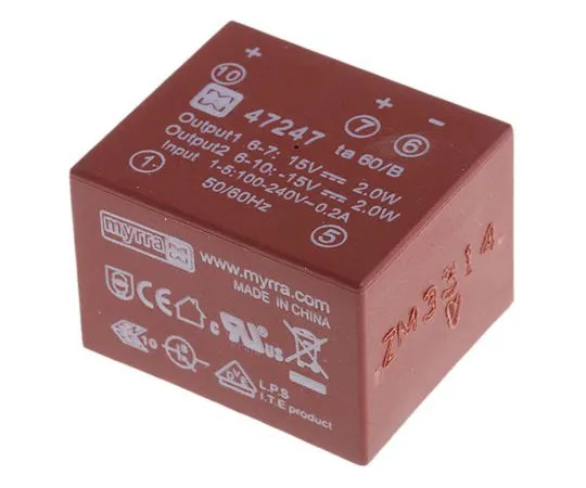 63-7990-17　2 Output 4W SMPS Transformer, 85 → 265 V ac, 85 → 370 V dc, -15 V dc, 15 V dc　47247
