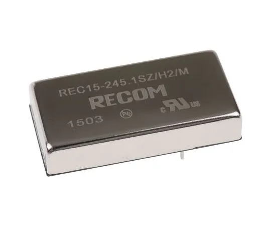 63-7967-19　Recom REC15 15W Isolated DC-DC Converter Through Hole, Voltage in 18 → 36 V dc, Voltage out 5V dc　REC15-245.1SZ/H2/M