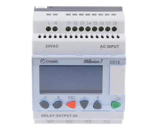 63-7788-35　Crouzet Millenium 3 Logic Module, 24 V ac Relay, 8 x Input, 4 x Output With Display　88974044