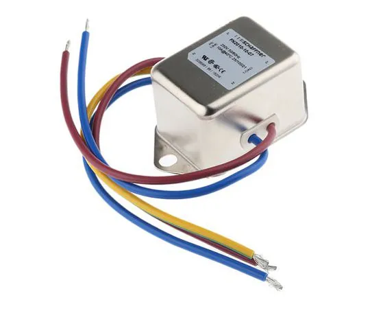 63-7965-97　Schaffner FN2010 Series 10A 250 V ac 0 → 400Hz Chassis Mount EMI Filter, with Wire Lead Terminals, Single Phase　FN2010-10-07