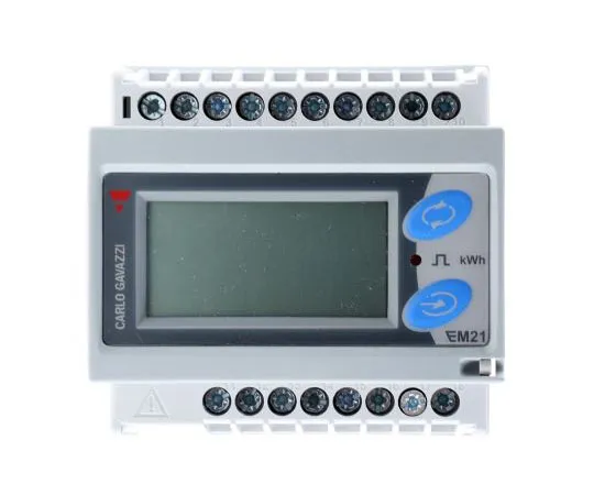 63-7973-35　Carlo Gavazzi EM2172D LCD Digital Power Meter, 68mm x 68mm, 7-Digits, 3 Phase , ±0.5 % Accuracy　EM2172DAV53XOSX