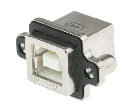 63-7763-55　Amphenol 1 Port Right Angle Through Hole Mount Female Type B USB Connector　MUSBD11130