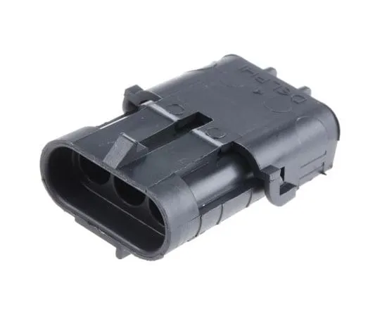 63-8001-12　Delphi Weather-Pack Series, 3 Way Cable Mount Plug Connector　12010717