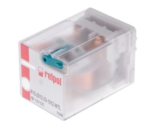 63-8006-73　RelpolR15 DPDT Non-Latching Relay Plug In, 12V dc Coil, 10A　R15-2012-23-1012-WTL