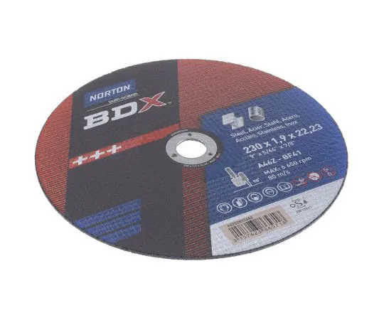 63-7992-22　Norton BDX Cutting Disc Aluminium Oxide Cutting Disc, 230mm Diameter, 1.9mm Thick　66252832686