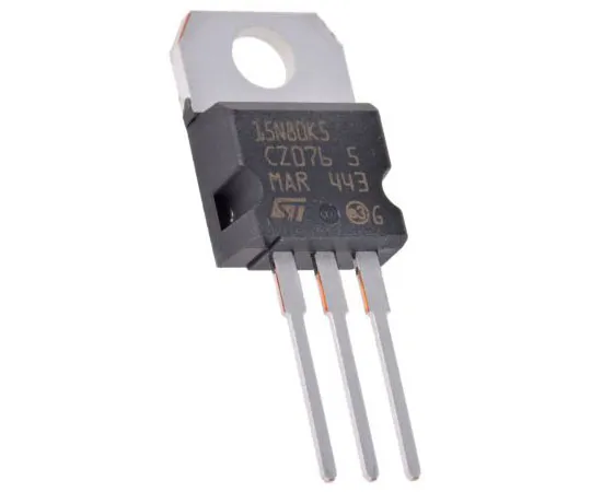 63-8034-03　STP15N80K5 N-Channel MOSFET, 14 A, 800 V MDmesh K5, SuperMESH5, 3-Pin TO-220 STMicroelectronics　STP15N80K5