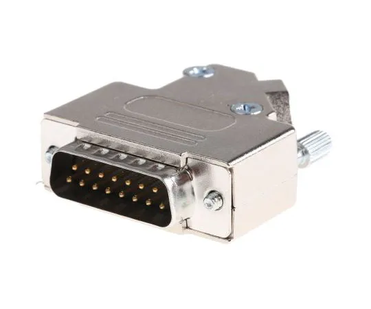 63-7951-91　15 Way D-Sub Plug Connector Kit With Contact Insert, D-sub Plug Connector, Hood, UNC 4-40 Thumb Screws　D45ZK15-DB15P-K