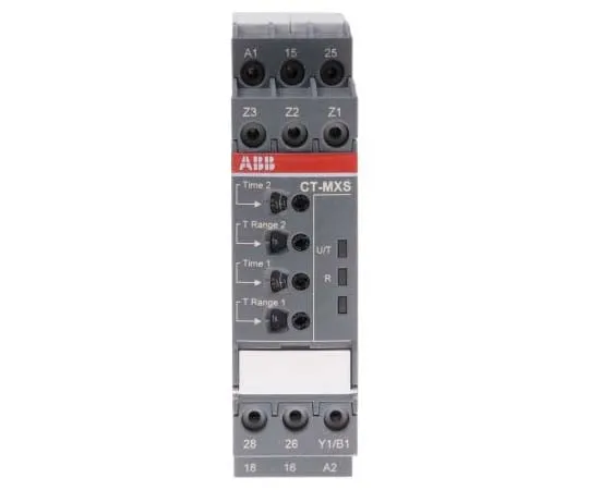 63-7796-13　ABB Asymmetrical Recycler with Pulse Start Multi Function Timer Relay, Push In, 0.05 s → 300 h, DPDT, 2　1SVR740030R3300  CT-MXS.22P