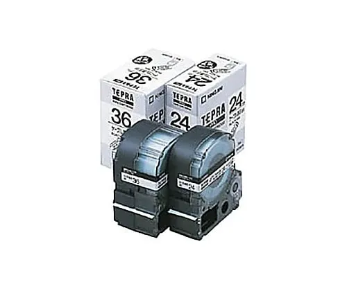 61-0601-25　［Discontinued］Tepra PRO Label Printer Tape Cable Display, Black Characters on White 36mm　SV36K