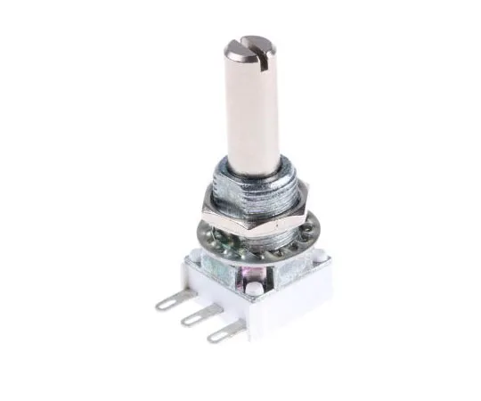 63-7987-13　Vishay 1 Gang Rotary Cermet Potentiometer with a 6 mm Dia. Shaft, 500kΩ, ±10%, 0.25W, Linear P11S1V0FLSY00504KA　P11S1V0FLSY00504KA