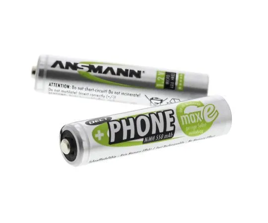 63-7965-82　Ansmann Ansmann MaxE NiMH AAA Rechargeable Battery, 550mAh　5035523
