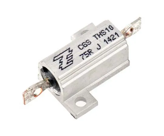 63-7804-91　TE Connectivity THS10 Series Aluminium, Aluminium Ho***d Solder Lug Wire Wound Panel Mount Resistor, 75Ω ±5% 10W　THS1075RJ