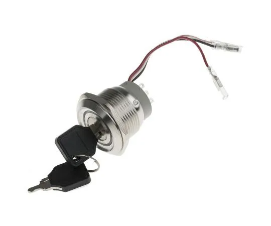 63-8053-72　IP40 Key Switch, Double Pole Double Throw (DPDT), 5 A 3-Way, -20 → +55°C　877-1898