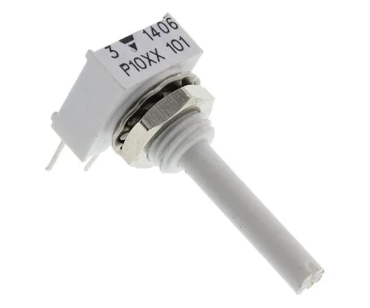 63-7986-36　Vishay 1 Gang Rotary Cermet Potentiometer with a 3 mm Dia. Shaft, 100Ω, ±10%, 0.5W, Linear P10XXAI101KB30　P10XXAI101KB30