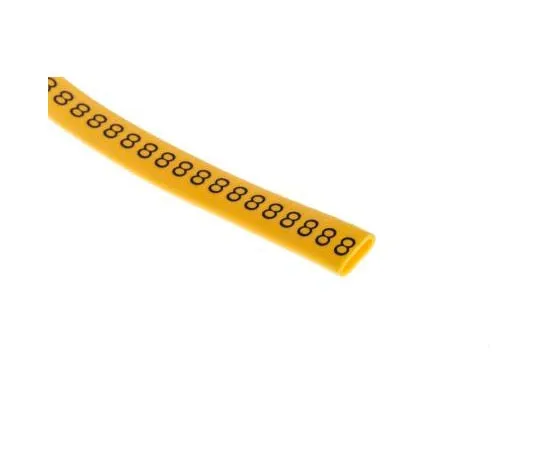 63-8016-05　RS Slide On Cable Marker, Pre-printed 8 Black on Yellow 3.5 → 7mm Dia. Range　812-1095