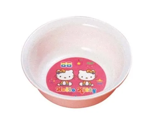 61-6839-11　［Discontinued］Melamine Children's Tableware Hello Kitty Round Small Bowl MC-35　2862400