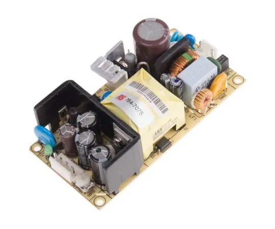 63-7819-38　Mean Well 65W 1 Output Embedded Switch Mode Power Supply SMPS, 4.34A, 15V dc Open Frame　EPS-65-15