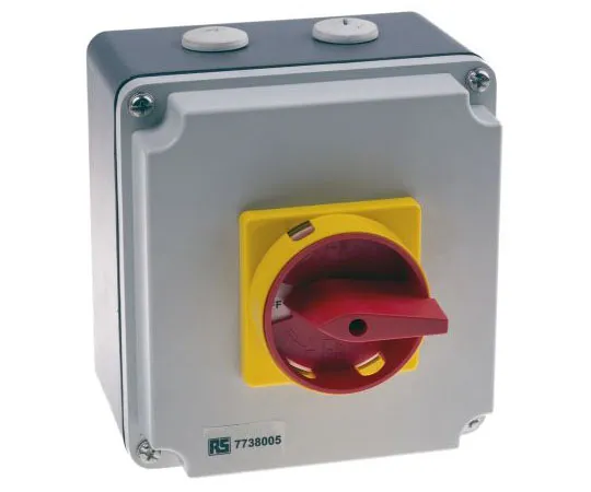 63-7962-90　4 Pole Panel Mount Non F***d Isolator Switch, 40 A, 18.5 kW, IP65　773-8005