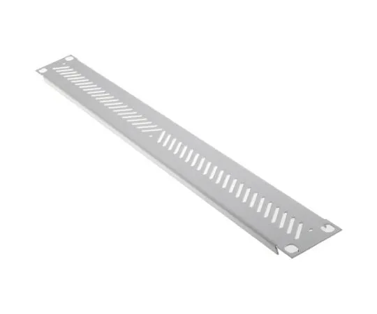 63-8002-23　19-inch Ventilated Front Panel, 1U, Grey, Steel　802-0314