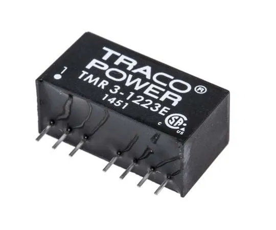 63-7772-88　TRACOPOWER TMR 3E 3W Isolated DC-DC Converter Through Hole, Voltage in 9 → 18 V dc, Voltage out ±15V dc　TMR 3-1223E