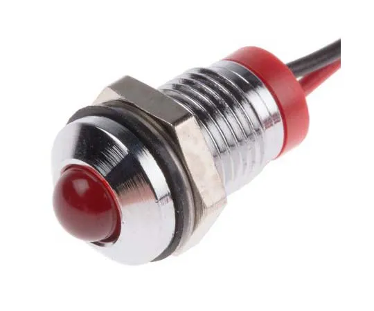 63-7761-10　RS PRO Red Indicator, 2 V dc, 8mm Mounting Hole Size, Lead Wires Termination, IP67　723-9321