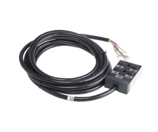 63-8053-35　RS PRO M12 Sensor Box, 4 Port, 5m Cable Length　877-1176