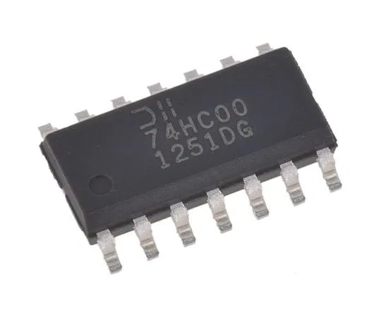 63-7998-97　DiodesZetex 74HC00S14-13, Quad 2-Input NAND Schmitt Trigger Logic Gate, 14-Pin SOIC　74HC00S14-13