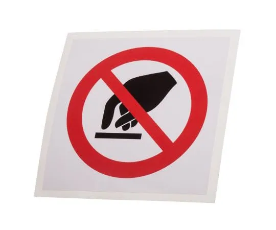 63-8043-07　Plastic Do Not Touch Prohibition Sign, None, None　857-8699