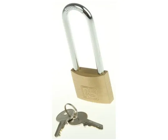 63-7970-76　RS PRO 40mm Brass Key Padlock　781-6004