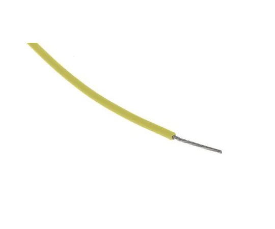 63-8038-25　RS PRO PTFE Equipment Wire 0.34 mm² CSA, Yellow 25m Reel　841-7406