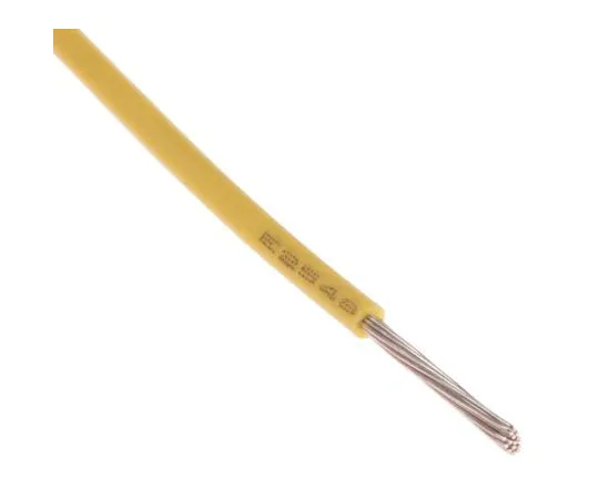 63-8049-59　RS PRO Yellow Hook Up Wire UL11028, 0.33 mm², 600 V 22 AWG, 100m　872-4549