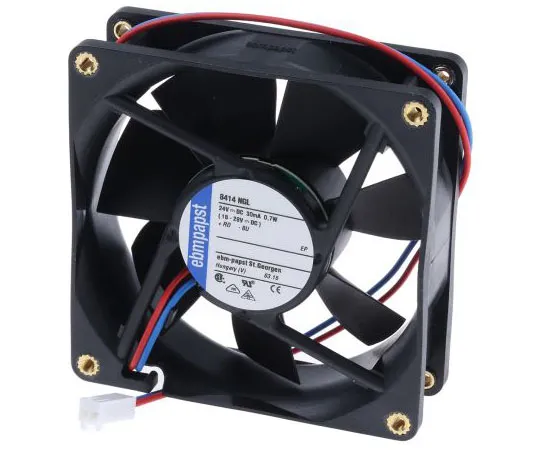 63-7971-47　ebm-papst 8400N Series Axial Fan, 80 x 80 x 25mm, 33m³/h, 700mW, 24 V dc　8414NGL-RS0