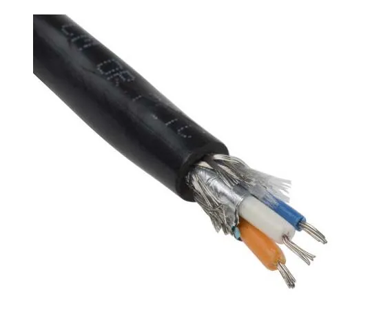 63-7797-78　Alpha Wire 1 Pair Foil and Braid Multipair Industrial Cable 0.456 mm²(CE, CSA, UL) Black 30m Alpha Essentials Series　6454 BK005