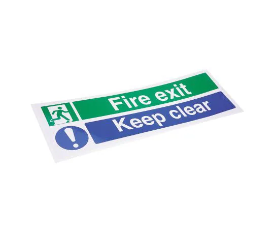 63-7965-92　RS PRO Vinyl Fire Safety Sign, Fire Exit Right Sign With English Text Self-Adhesive, 450 x 150mm　776-0960