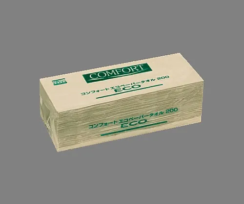 61-0407-22　［Discontinued］COMFORT ECO Paper Towel 200 220 x 170mm 200 Pieces x 40 Packs　37180