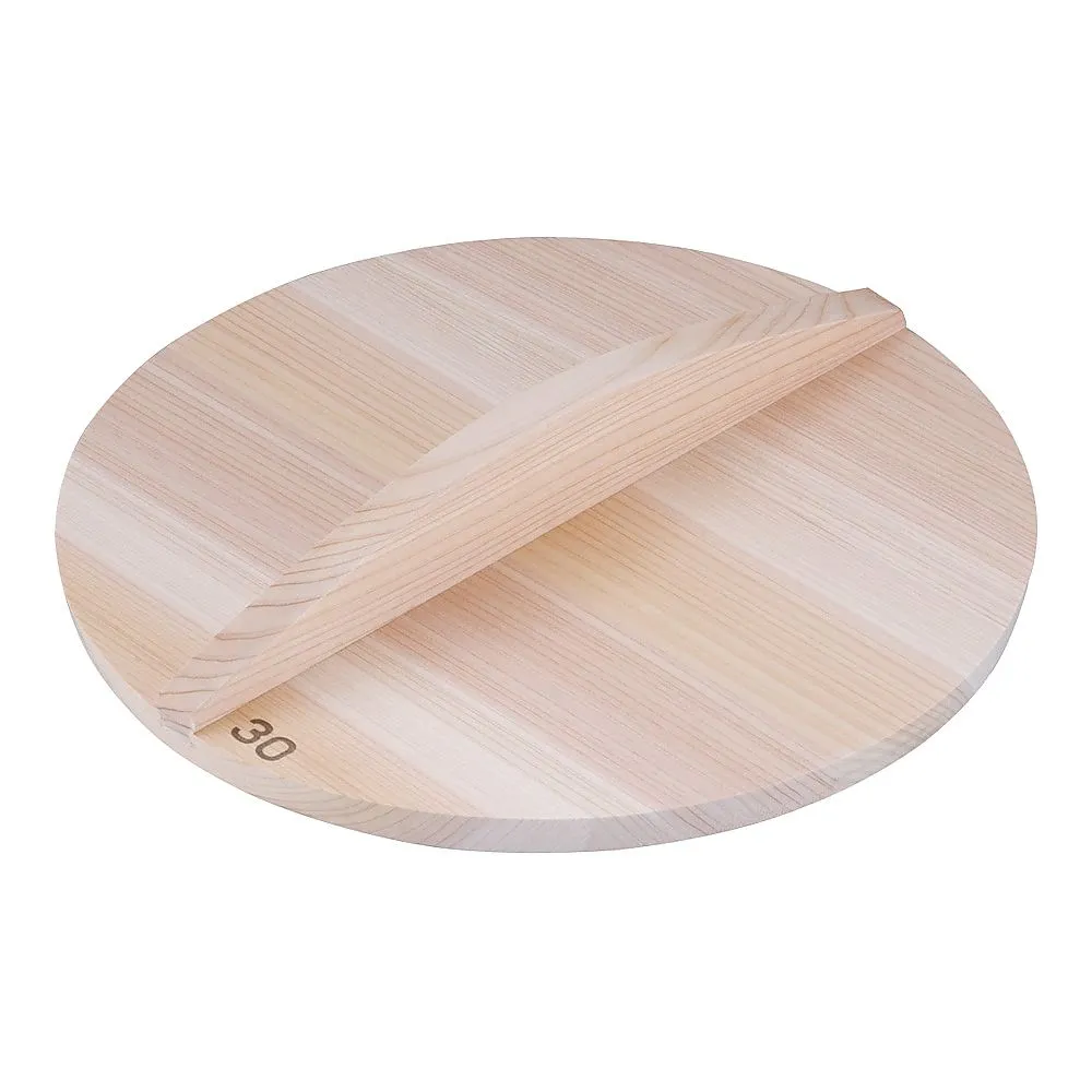 62-6342-19　Thick Sawara Wooden Cover (For Iron Gyoza Hot Pot 27 cm) for 30 cm