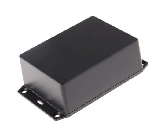 63-8023-47　Hammond 1591, ABS Enclosure, IP54, Flanged, 112.5 x 84.6 x 41.3mm　1591XXSSFLBK