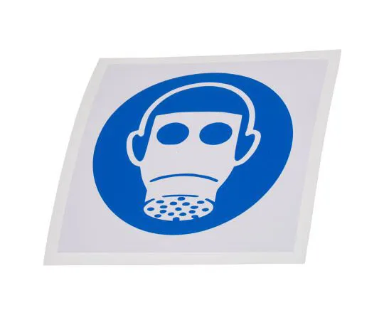 63-8018-49　RS PRO Vinyl Mandatory Respiratory Protection Sign with Pictogram Only, 100 x 100mm　813-4482