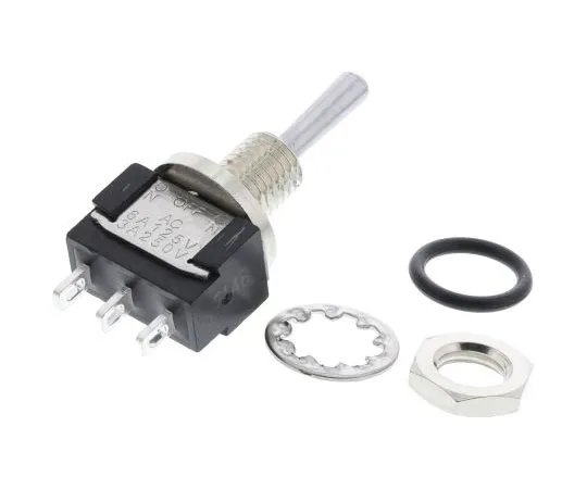 63-8025-41　KNITTER-SWITCH Single Pole Double Throw (SPDT) Toggle Switch, (On)-Off-(On), IP67, Panel Mount　MTE 106 G