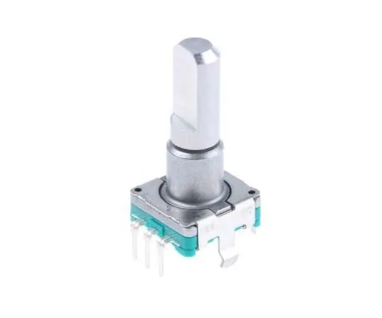 63-7769-30　Alps Alpine 15 Pulse Incremental Mechanical Rotary Encoder with a 6 mm Flat Shaft (Not Indexed), Through Hole　EC11E15244G1