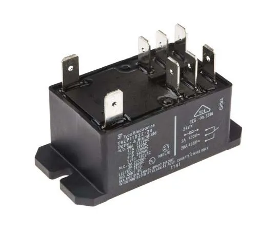 63-7794-52　TE Connectivity DPDT Non-Latching Relay PCB Mount, 24V dc Coil, 30A　5-1393211-4