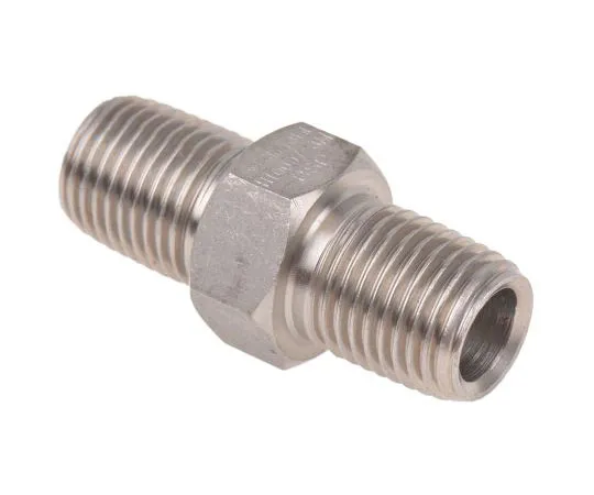 63-8031-54　RS Pro Stainless Steel Hexagon Straight Nipple Joint 1/4in R(T) Male x 1/4in R(T) Male 1.42in　826-7040