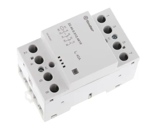 63-7999-95　Finder22 Series DPDT Non-Latching Relay DIN Rail, 12V ac/dc Coil, 40A　22.44.0.012.4610