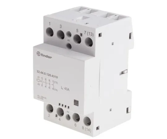 63-7999-98　Finder22 Series 4NO Non-Latching Relay DIN Rail, 125V ac Coil, 40A　22.44.0.120.4310