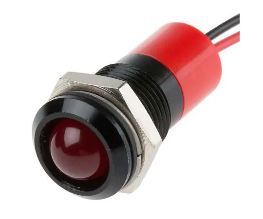 63-7760-35　RS PRO Red Indicator, 12 V dc, 14mm Mounting Hole Size, Lead Wires Termination, IP67　722-7426