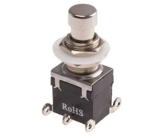 63-8040-88　RS PRO Double Pole Double Throw (DPDT) Latching Push Button Switch, 12.2 (Dia.)mm, PCB　846-6739