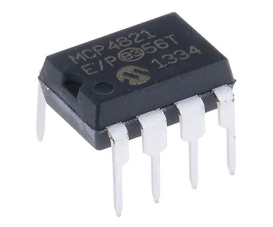 63-7958-44　Microchip MCP4821-E/P, Serial DAC, 8-Pin PDIP　MCP4821-E/P