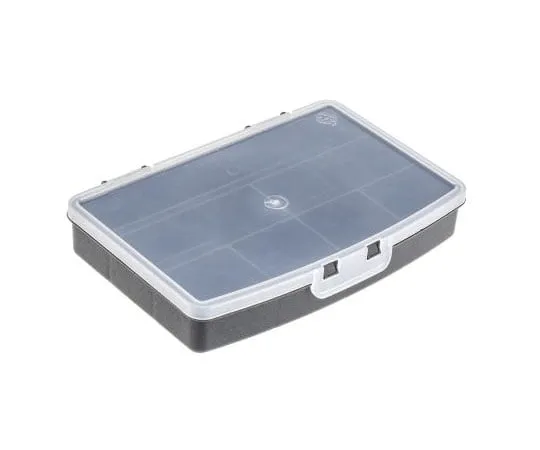 63-8037-16　RS PRO 7 Cell Black PP Compartment Box, 30mm x 122mm x 175mm　838-6535