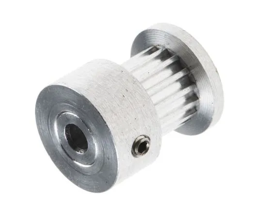 63-7967-85　Aluminium, Zinc Plated Steel Timing Belt Pulley, 6.35mm Belt Width x 2.032mm Pitch, 15 Tooth, Maximum Bore Dia. 3mm　778-4764