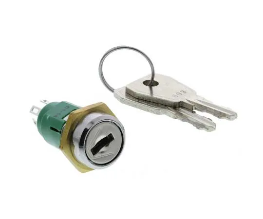 63-7781-82　Key Switch, Double Pole Double Throw (DPDT), 1 A @ 24 V dc 2-Way, -20 → +65°C　IRL-5-K-D-2-RS